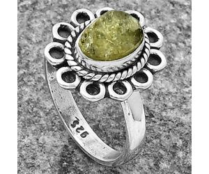 Natural Green Kyanite Rough - India Ring size-6.5 SDR203357 R-1256, 6x9 mm