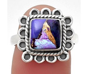Copper Purple Turquoise - Arizona Ring size-7.5 SDR203362 R-1256, 8x8 mm