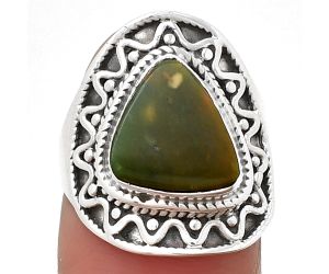 Natural Chrome Chalcedony Ring size-7.5 SDR203597 R-1501, 10x12 mm