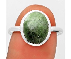 Natural Serpentine Ring size-7.5 SDR203973 R-1004, 10x13 mm