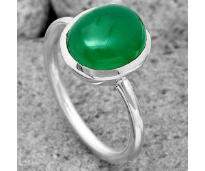 Natural Green Onyx Ring size-8.5 SDR203995 R-1004, 10x12 mm