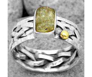 Natural Green Kyanite Rough - India Ring size-9 SDR204033 R-1476, 6x8 mm