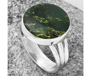 Natural Green Fuchsite Ring size-7 SDR204445 R-1003, 14x14 mm