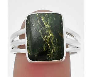 Natural Green Fuchsite Ring size-9 SDR204471 R-1003, 11x14 mm