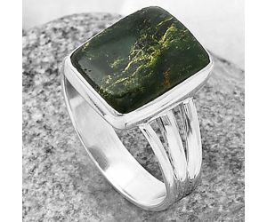Natural Green Fuchsite Ring size-9 SDR204471 R-1003, 11x14 mm