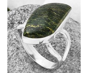 Natural Green Fuchsite Ring size-8 SDR204472 R-1002, 11x22 mm