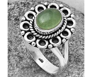 Natural Green Aventurine Ring size-8.5 SDR204528 R-1256, 7x9 mm