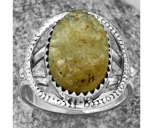 Natural Green Kyanite Rough - India Ring size-8 SDR204546 R-1453, 11x15 mm