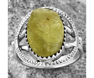 Natural Green Kyanite Rough - India Ring size-8.5 SDR204558 R-1453, 11x15 mm