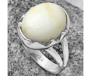 Natural White Opal Ring size-7.5 SDR204604 R-1438, 12x15 mm