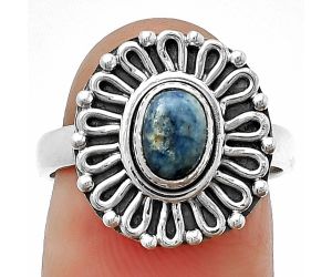 Natural Blue Scheelite - Turkey Ring size-7 SDR204615 R-1320, 5x7 mm