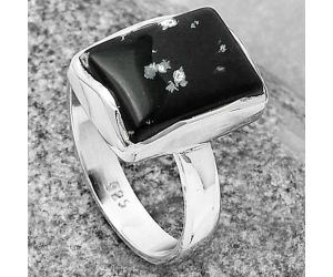 Natural Snow Flake Obsidian Ring size-8 SDR204723 R-1004, 10x14 mm