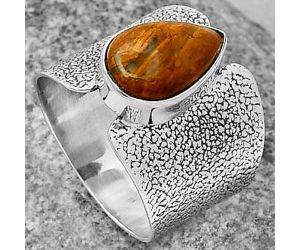 Natural Red Moss Agate Ring size-7 SDR204751, 8x12 mm
