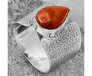 Natural Red Moss Agate Ring size-9 SDR204771, 9x13 mm