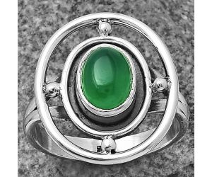 Natural Green Onyx Ring size-8 SDR204931, 7x9 mm