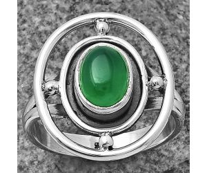 Natural Green Onyx Ring size-7.5 SDR204934, 6x8 mm