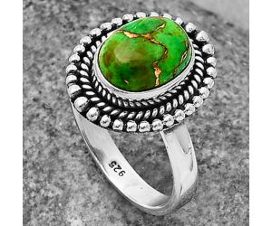 Copper Green Turquoise - Arizona Ring size-7.5 SDR204948 R-1447, 8x10 mm