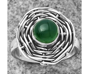 Natural Green Onyx Ring size-7 SDR204983, 7x7 mm