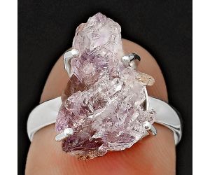Super 23 Amethyst Mineral From Auralite Rough Ring size-8 SDR205274, 12x17 mm