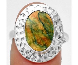 Spiny Oyster Turquoise Ring size-7.5 SDR205771 R-1241, 9x13 mm