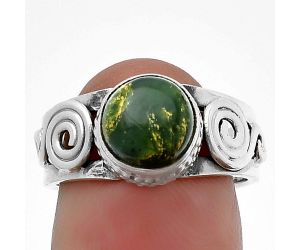 Green Fuchsite Ring size-7 SDR205842 R-1315, 8x8 mm