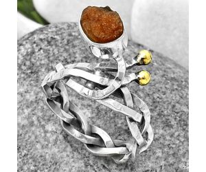 Sunstone Rough Ring size-9 SDR205948 R-1442, 7x10 mm