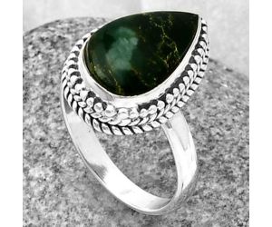 Green Fuchsite Ring size-8.5 SDR205978 R-1071, 10x16 mm
