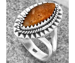 Sunstone Rough Ring size-6.5 SDR206011 R-1423, 6x15 mm