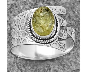 Adjustable - Peridot Rough Ring size-9 SDR206172 R-1381, 7x9 mm