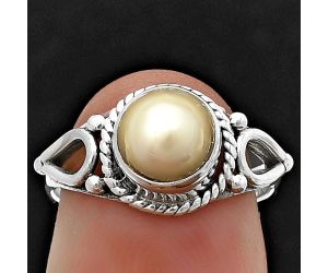 Natural Fresh Water Pearl Ring size-6 SDR206233, 7x7 mm