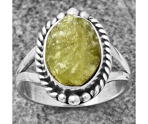 Green Kyanite Rough Ring size-8.5 SDR206322 R-1253, 10x13 mm