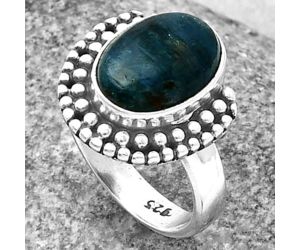 Blue Apatite Ring size-6.5 SDR206424, 9x12 mm