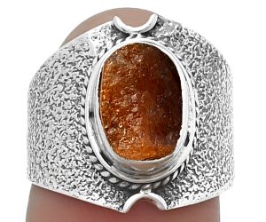 Sunstone Rough Ring size-7 SDR206472 R-1436, 7x10 mm