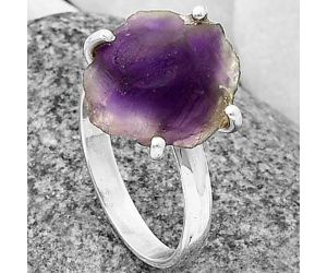 African Amethyst Ring size-8 SDR206865 R-1052, 13x15 mm