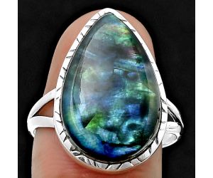 Dichroic Glass Ring size-9 SDR206984 R-1074, 13x20 mm