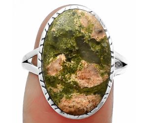 Unakite Ring size-9 SDR206993 R-1074, 13x20 mm