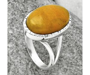 Honey Aragonite Ring size-7 SDR207017 R-1074, 11x16 mm