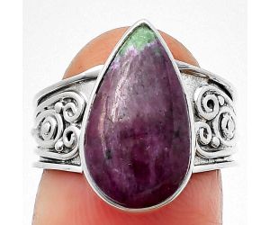 Ruby Zoisite Ring size-6 SDR207295, 9x16 mm