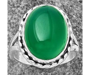 Green Onyx Ring size-7.5 SDR207336 R-1430, 12x16 mm