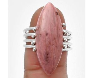 Pink Tulip Quartz Ring size-8 SDR207505, 11x29 mm