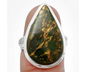 Green Fuchsite Ring size-6.5 SDR207595 R-1004, 14x23 mm