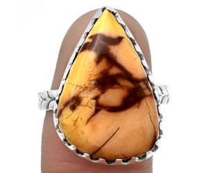 Indian Paint Gemstone Ring size-8 SDR207693, 15x23 mm