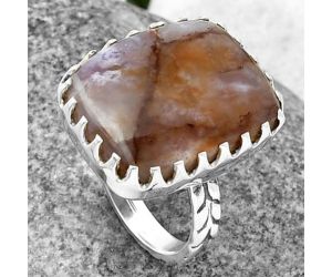 Amethyst Sage Agate Ring size-6 SDR207735, 15x19 mm