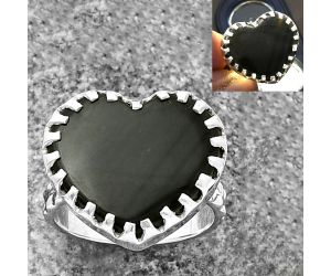 Black Lace Obsidian Ring size-6 SDR207765, 16x18 mm