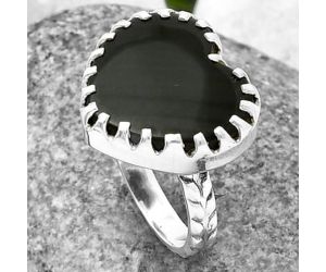 Black Lace Obsidian Ring size-6 SDR207765, 16x18 mm