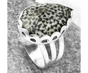 Stingray Coral Ring size-9.5 SDR207781, 15x21 mm