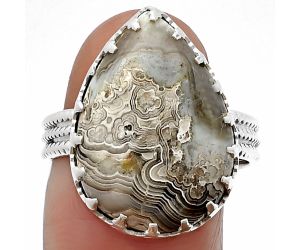 Laguna Lace Agate Ring size-9 SDR207939, 15x21 mm