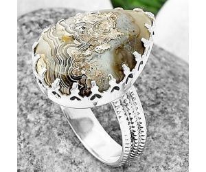 Laguna Lace Agate Ring size-9 SDR207939, 15x21 mm