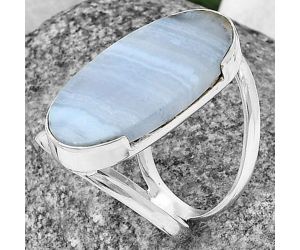 Blue Lace Agate Ring size-8 SDR208052, 12x25 mm