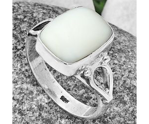 White Opal Ring size-8 SDR208284 R-1224, 10x13 mm